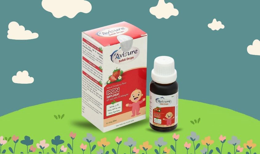 Siro Avisure Safoli bổ sung sắt, hỗ trợ tạo máu 20 ml (từ 0 tháng)