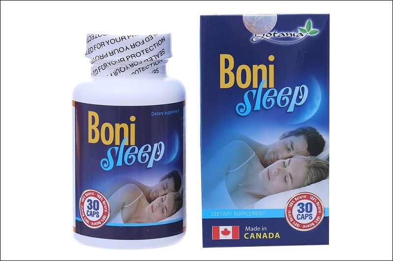 Boni sleep an thần, giảm stress, ngủ ngon lọ 30 viên