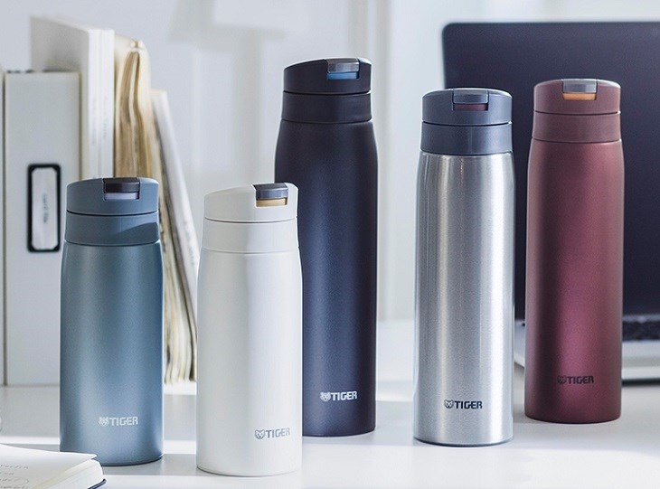 Bình, ly giữ nhiệt Tiger được thiết kế với mẫu mã đa dạng, nhiều màu sắc