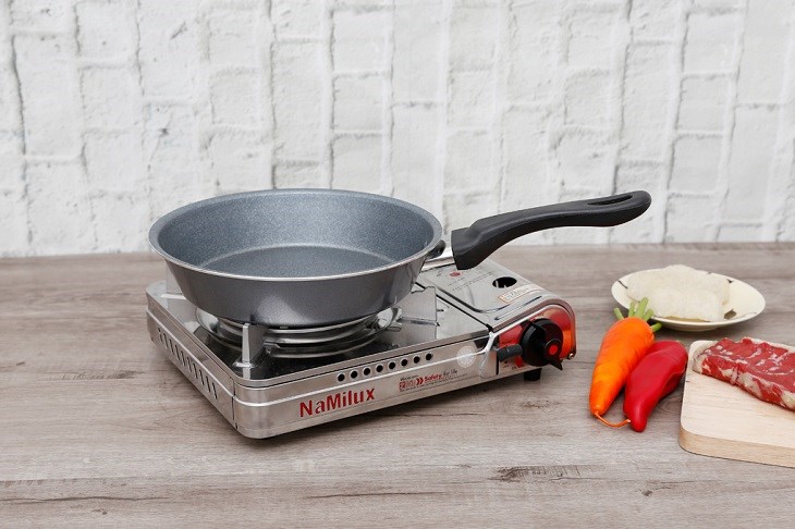 Chảo nhôm chống dính đáy từ 24 cm Happycook MFP-24IH GRAY với đường kính 24 cm, chảo chiên được 3 trứng