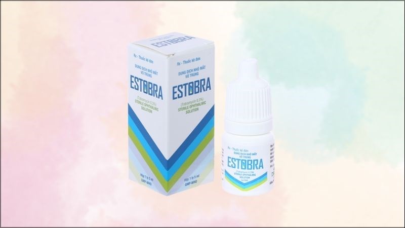 Dung dịch nhỏ mắt Estobra 0.3% trị nhiễm khuẩn mắt