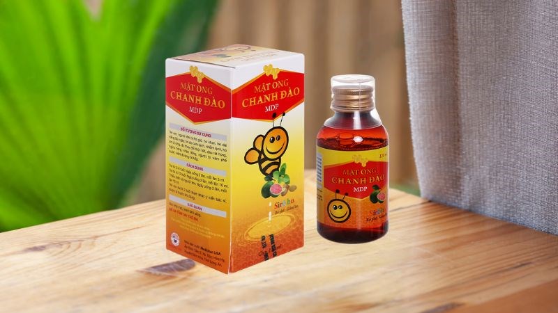 Siro Mật Ong Chanh Đào MDP hỗ trợ giảm ho, bổ phổi chai 120ml