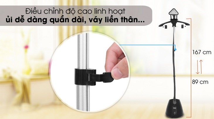 Bàn ủi hơi nước đứng Tefal IT2461E0 1960W có khả năng điều chỉnh độ cao linh hoạt giúp thao tác ủi quần áo dễ dàng hơn