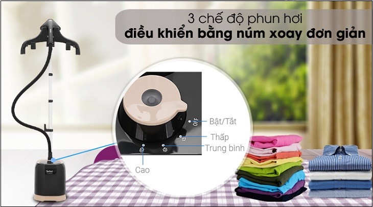 Bàn ủi hơi nước đứng Tefal IT3420E0 1850W được trang bị bảng điều khiển núm xoáy dễ sử dụng