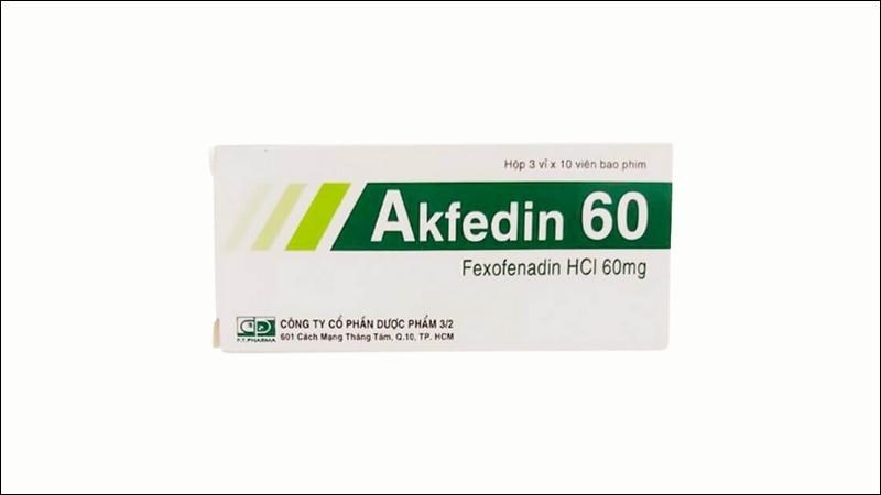 Akfedin được dùng trong điều trị dị ứng và nổi mề đay Akfedin được dùng trong điều trị viêm mũi dị ứng và nổi mề đay