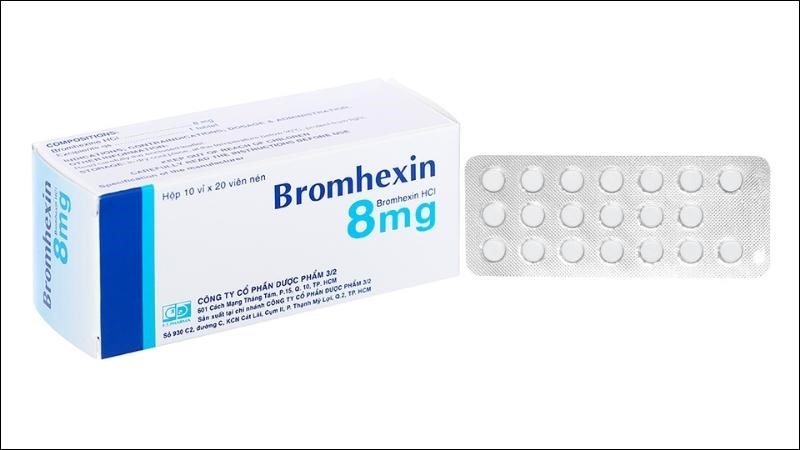Sản phẩm Bromhexin chỉ định dùng để trị viêm phế quản Sản phẩm Bromhexin chỉ định dùng để trị viêm phế quản