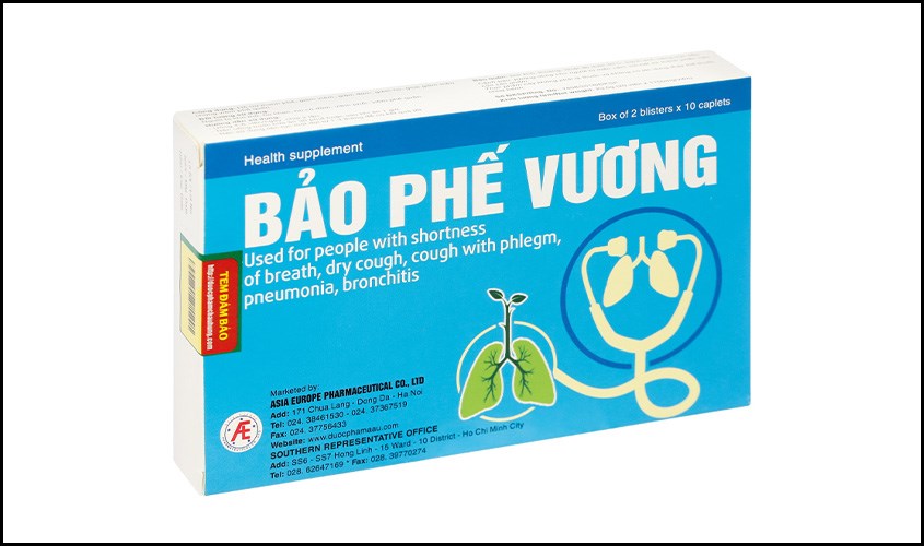 Bảo Phế Vương hỗ trợ thanh phế, giảm đờm, giảm ho hộp 20 viên