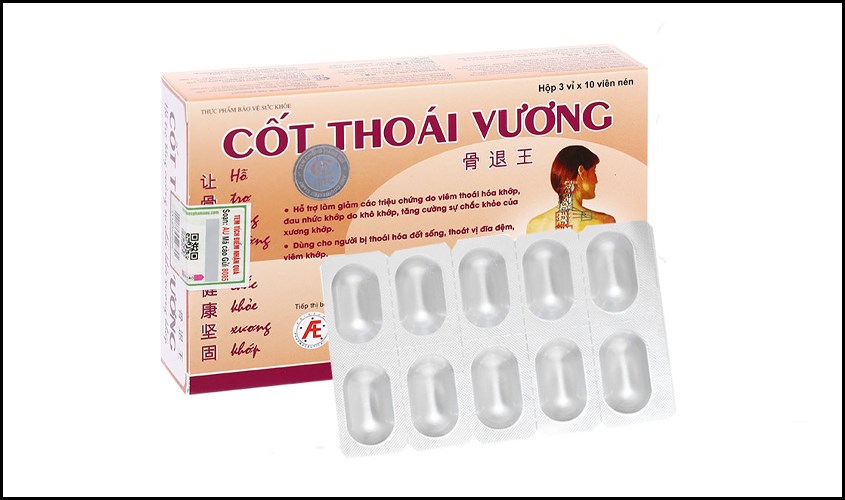 Cốt Thoái Vương hỗ trợ điều trị thoái hóa đốt sống hộp 30 viên