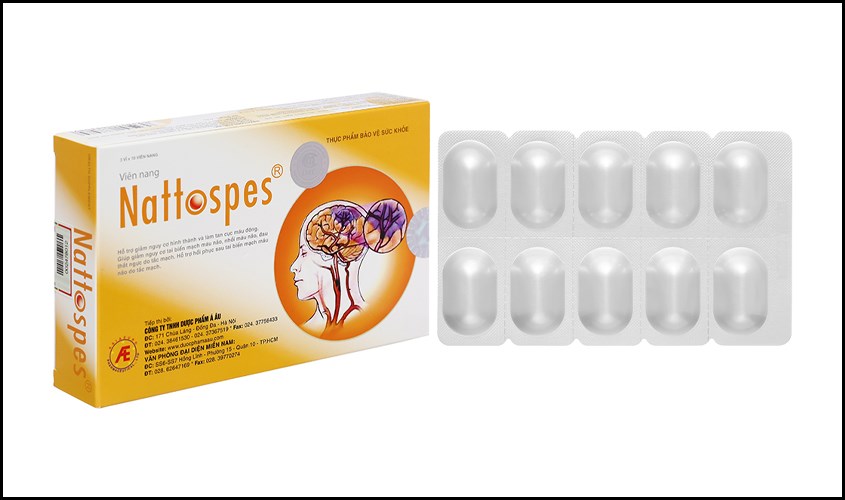 Nattospes hỗ trợ tan cục máu đông, ngừa tai biến hộp 30 viên