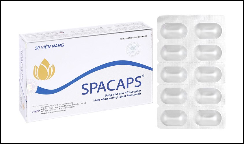 Spacaps hỗ trợ cải thiện chức năng sinh lý nữ hộp 30 viên