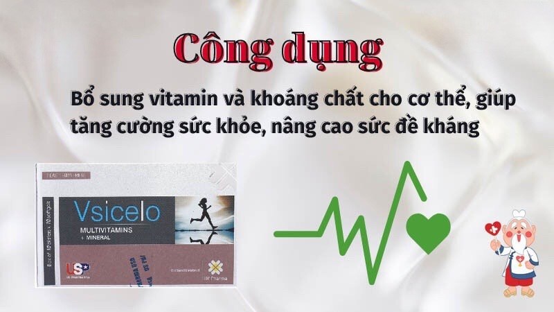 Vsicelo bổ sung vitamin và khoáng chất hộp 100 viên