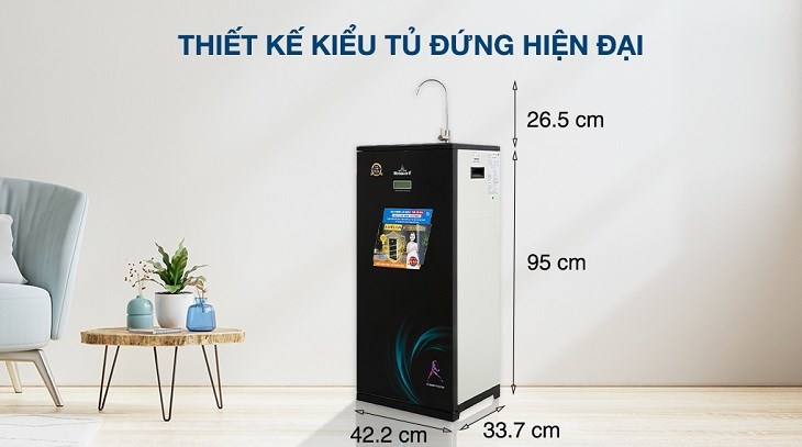 Máy lọc nước RO lọc nước mặn, nước lợ ROBOT SPRING-X9GN sở hữu thiết kế kiểu tủ đứng hiện đại, sang trọng Máy lọc nước RO lọc nước mặn, nước lợ ROBOT SPRING-X9GN sở hữu thiết kế kiểu tủ đứng hiện đại, sang trọng