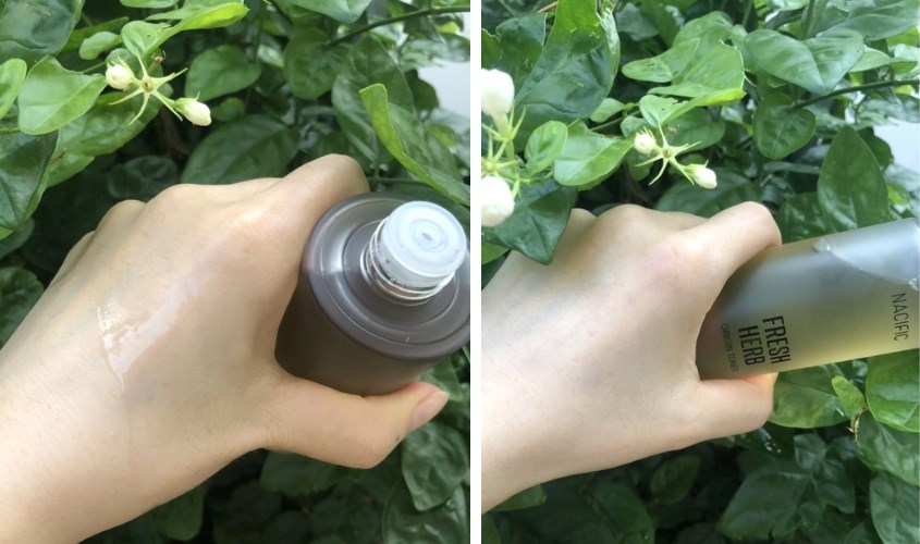 Sản phẩm có kết cấu lỏng nên khi thoa thấm thẩu rất nhanh vào da