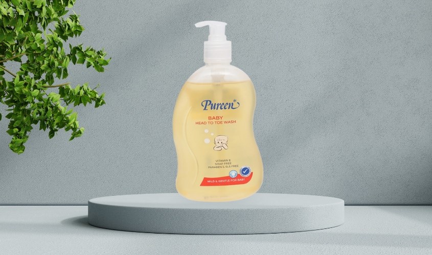 Sữa tắm gội cho bé Pureen Pro Vitamin B5 & Vitamin E hương dịu nhẹ 500 ml (mọi độ tuổi)