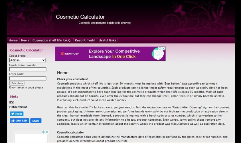 Web giúp bạn kiểm tra hạn sử dụng của mỹ phẩm nhanh chóng