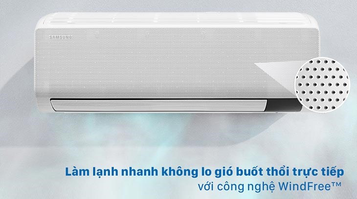 Công nghệ WindFree™ làm lạnh nhanh không lo gió buốt thổi trực tiếp