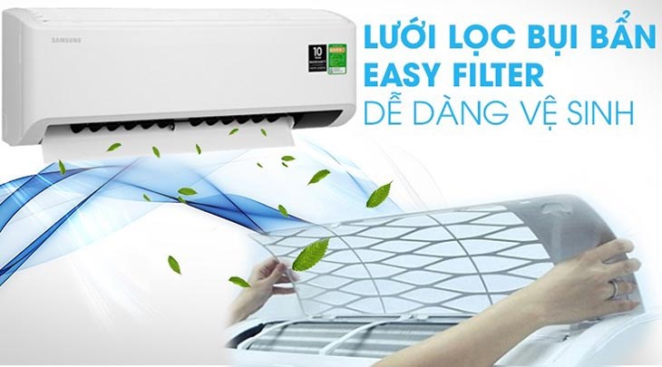 Vệ sinh dễ dàng với lưới lọc bụi bẩn Easy Filter