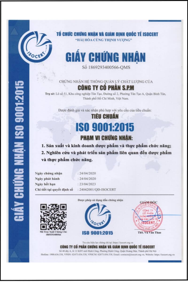 Chứng nhận ISO 9001:2015