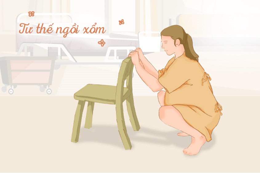 Tư thế chuyển dạ nhanh bằng cách ngồi xổm