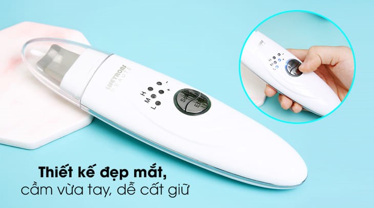 Máy tẩy tế bào chết và nâng cơ mặt Lifetrons UI-400 được thiết kế đẹp mắt, cầm vừa tay, dễ dàng sử dụng và cất giữ Máy tẩy tế bào chết và nâng cơ mặt Lifetrons UI-400 được thiết kế đẹp mắt, cầm vừa tay, dễ dàng sử dụng và cất giữ