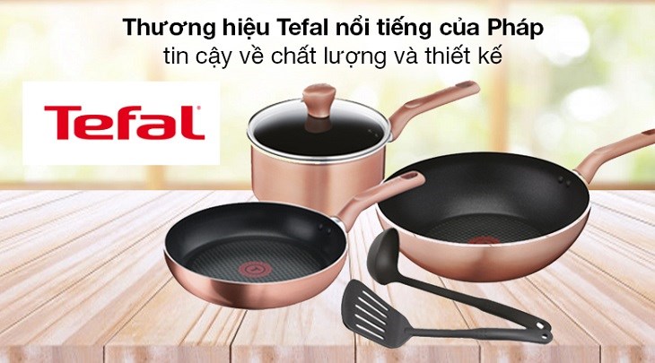 Bộ quánh chảo sạn vá nhôm chống dính Tefal G803S695 đến từ thương hiệu nổi tiếng của Pháp, yên tâm về chất lượng và mẫu mã sản phẩm Bộ quánh chảo sạn vá nhôm chống dính Tefal G803S695 đến từ thương hiệu nổi tiếng của Pháp, yên tâm về chất lượng và mẫu mã sản phẩm