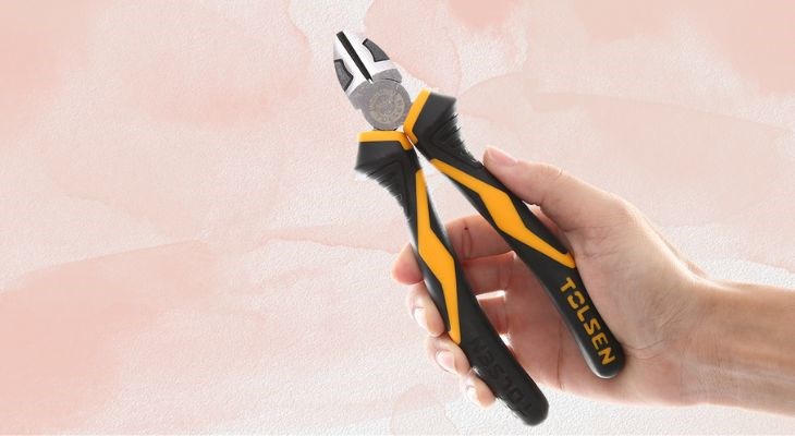 Kìm cắt (công nghiệp) Tolsen 10019 18 cm có lưỡi kìm sắc bén, chắc chắn, thích hợp sử dụng thường xuyên