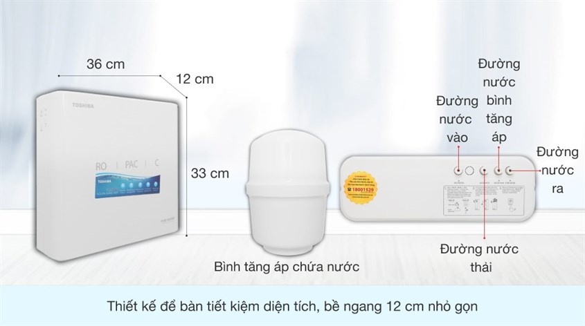 Máy lọc nước RO Toshiba TWP-N1686UV(W1) 3 lõi