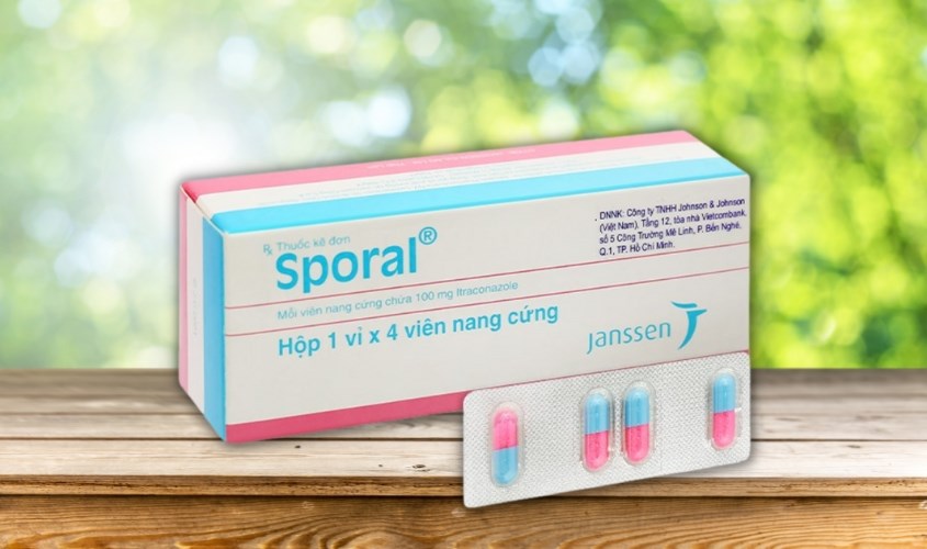 Sporal 100mg trị nhiễm nấm phụ khoa, ngoài da