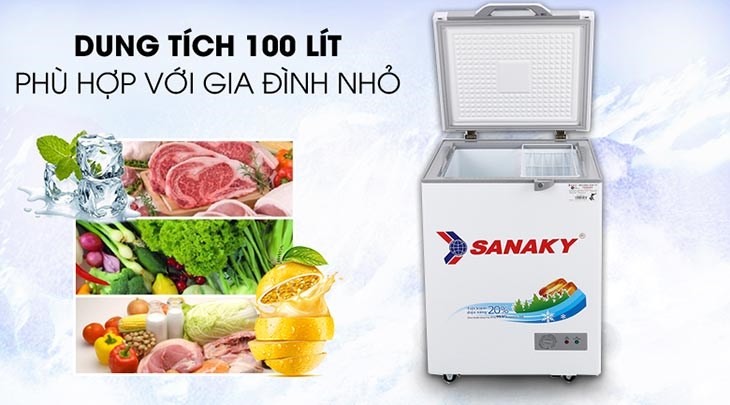 Tủ đông mini Sanaky có giá cả hợp lý và phải chăng