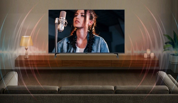 Smart Tivi LG 4K 55 inch 55UQ7550PSF có khả năng đồng bộ hóa âm thanh giữa tivi với hệ thống loa, giúp âm thanh lan tỏa rộng và mạnh mẽ