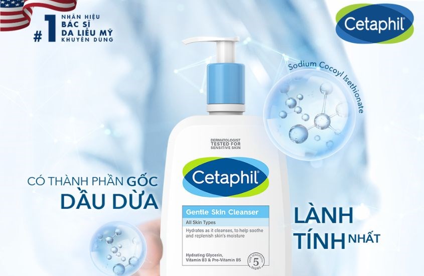 Sữa rửa mặt dịu nhẹ cho da nhạy cảm Cetaphil Gentle Skin Cleanser 250 ml