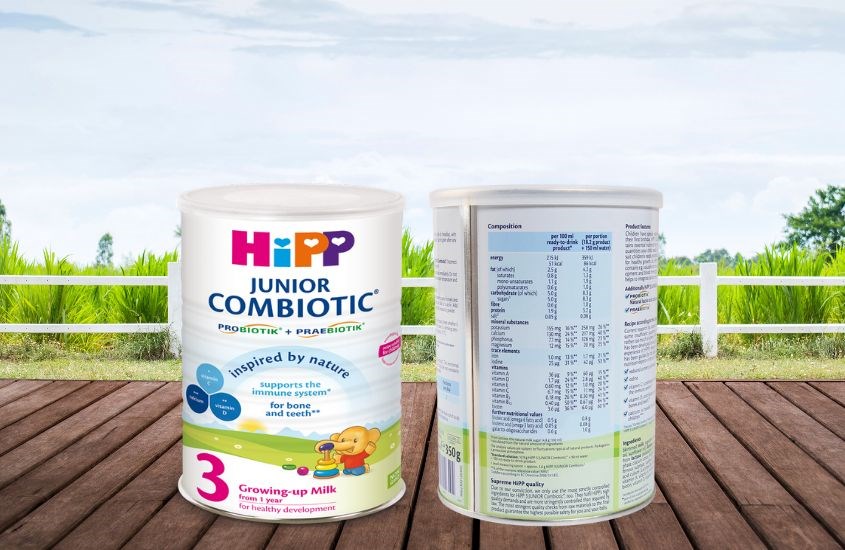 Sữa bột HiPP Organic Combiotic số 3 có hạn sử dụng trong vòng 18 tháng 