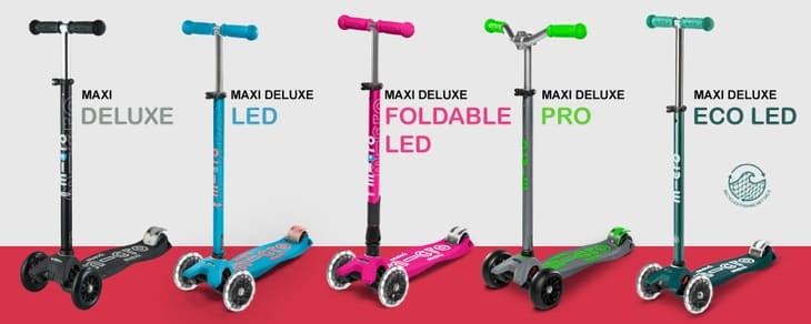 Xe trượt Scooter Micro Maxi Deluxe sở hữu 5 phiên bản với nhiều màu sắc khác nhau