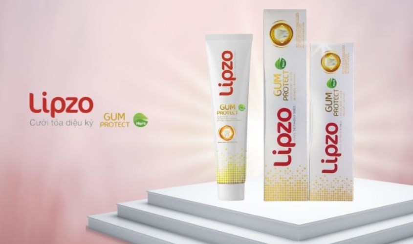 Kem đánh răng từ 6 tuổi Lipzo Herb Gum Protect hương thảo dược thơm mát 185g