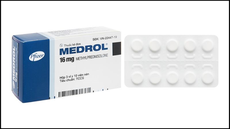 Medrol 16mg thuốc kháng viêm (3 vỉ x 10 viên)