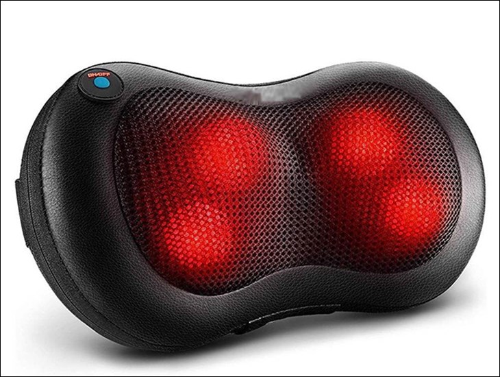 Gối massage đa năng Kachi MK343 áp dụng kỹ thuật massage Shiatsu kết hợp với công nghệ rung và nhiệt hồng ngoại
