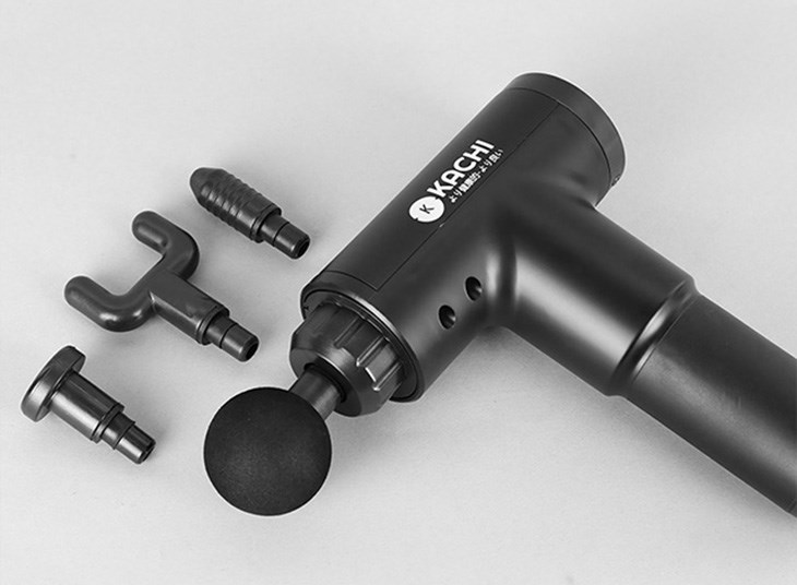 Súng massage cầm tay Kachi MK-340 sở hữu 4 đầu massage chuyên dụng với các chức năng khác nhau giúp đáp ứng phù hợp nhu cầu sử dụng