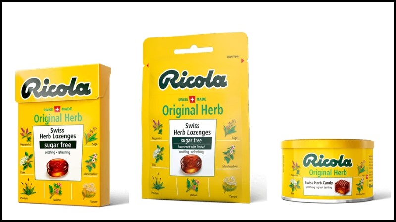 Các loại kẹo thảo mộc nổi bật của Ricola