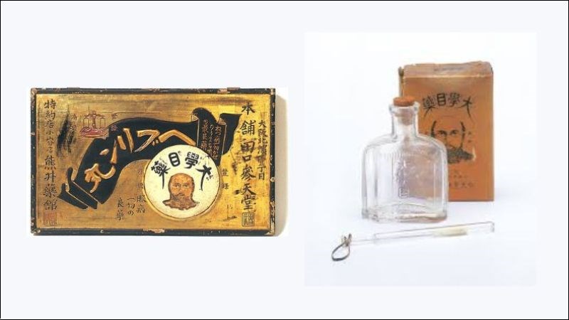 Thuốc trị cảm Heburin - gan (trái) và thuốc nhỏ mắt Mydrin-P (phải) được ra mắt bởi Santen