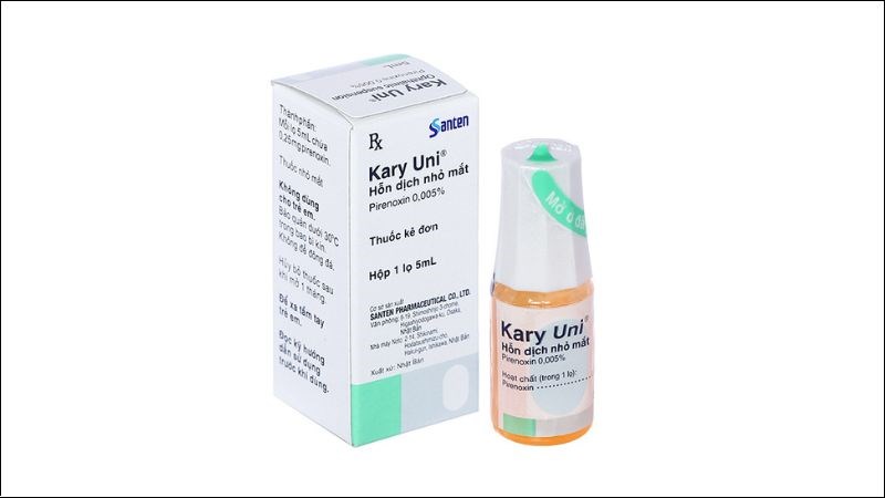 Hỗn dịch nhỏ mắt Kary Uni 0.005% (lọ 5ml) có tác dụng điều trị đục thủy tinh thể