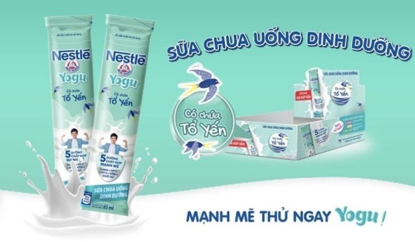 Sữa chua uống thanh trùng Nestlé Yogu vị tổ yến 85 ml (từ 1 tuổi)
