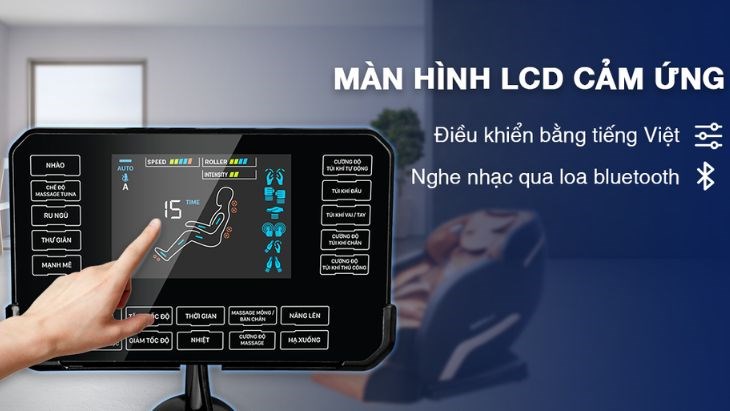 Ghế Massage Daikiosan DKGM-0001D hỗ trợ kết nối bluetooth giúp bạn vừa massage vừa nghe nhạc thư giãn