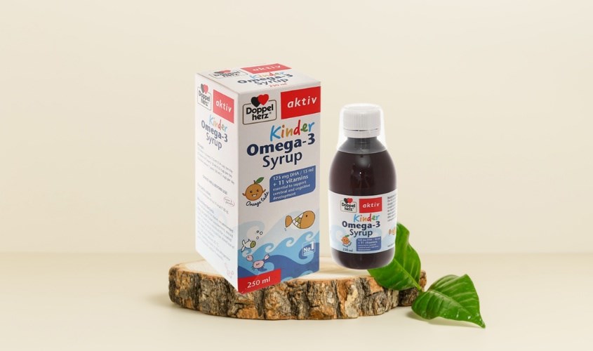 Siro Doppelherz Aktiv Kinder Omega 3 phát triển não bộ, thị lực 250 ml Siro Doppelherz Aktiv Kinder Omega 3 phát triển não bộ, thị lực 250 ml
