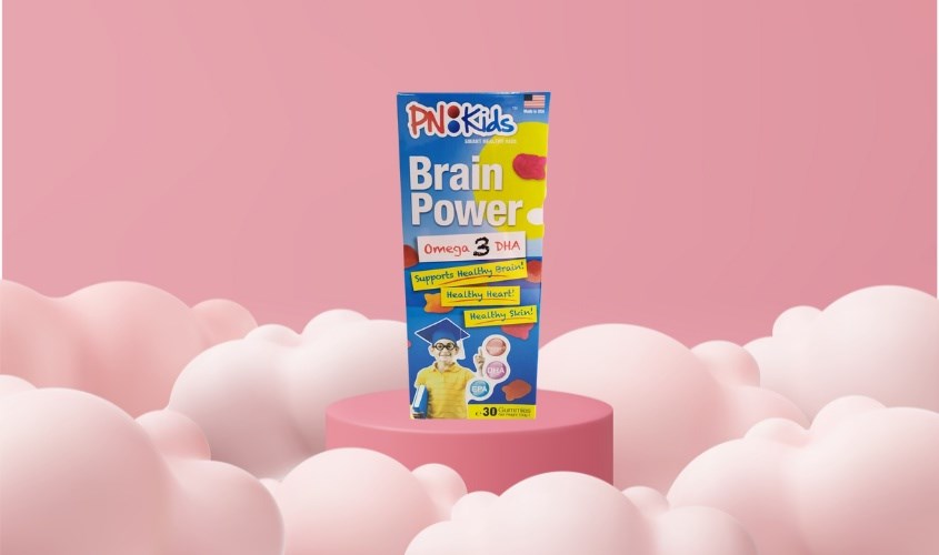 Viên nhai PN Kids Brain Power Omega 3 DHA bổ não 30 viên Viên nhai PN Kids Brain Power Omega 3 DHA bổ não 30 viên