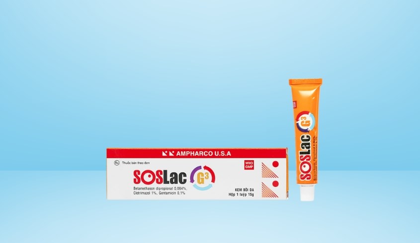 Kem bôi SOSLac G3 trị viêm da, nấm da Kem bôi SOSLac G3 trị viêm da, nấm da