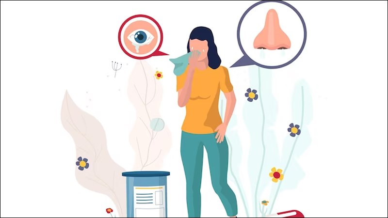 Viêm mũi dị ứng kích thích tuyến lệ, làm chảy nước mắt