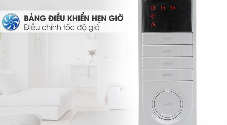 Bạn có thể hẹn giờ tắt quạt đứng Toshiba F-LSA20(H)VN linh hoạt qua bảng điều khiển 