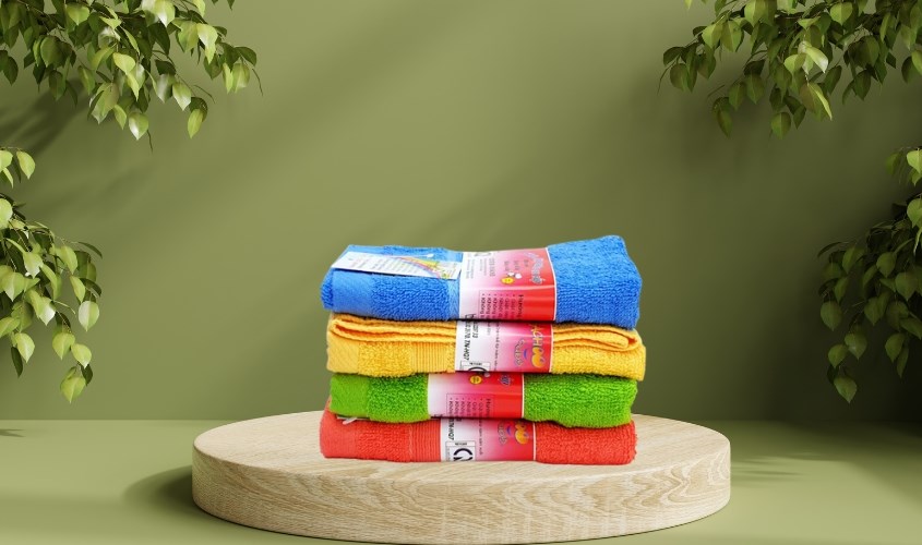 Khăn mặt cotton KACHOOBABY 30x50 cm - Màu ngẫu nhiên