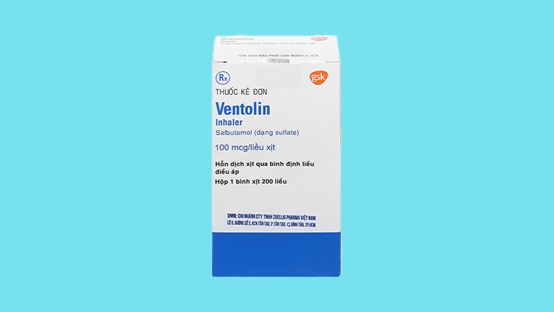Hỗn dịch xịt Ventolin Inhaler 100mcg/liều