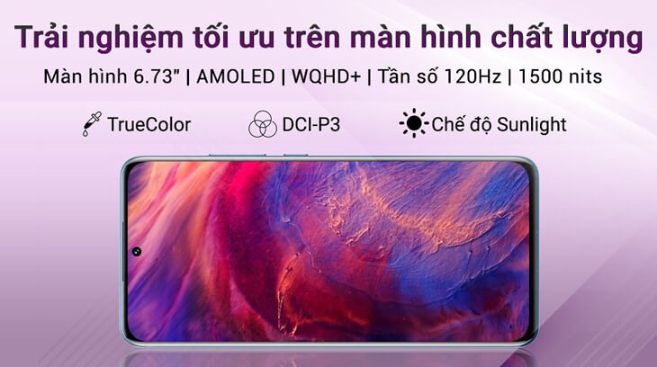 Cả hai chiếc điện thoại đều sử dụng màn hình AMOLED có kích thước 6.73 inch cho khả năng hiển thị rõ nét mọi thông tin